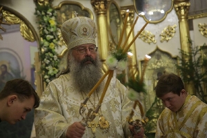 13 января Митрополит Кирилл совершил Божественную литургию в Иоанно-Предтеченском архиерейском подворье