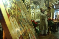 Праздничное архиерейское богослужение в честь всех святых в земле Екатеринбургской возсиявших состоялось в Иоанно-Предтеченском соборе