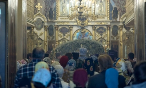 28 августа 2025 года, в праздник Успения Пресвятой Богородицы, митрополит Евгений совершил утреню с чином Погребения Пресвятой Богородицы